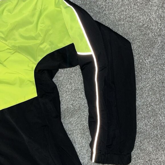 high visibility reflective black neon performance bike cycling fleece jacket XL - Picture 3 of 6